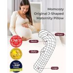 Pernă gravide Momcozy Jersey Fabric Light Grey - imagine 2