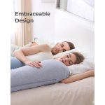 Pernă gravide Momcozy Jersey Fabric Light Grey - imagine 6