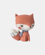 Picca LouLou Jucărie textilă Vulpița roz 18cm în cutie cadou