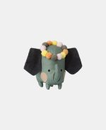 Picca LouLou jucărie textilă elefant cu coroniță din pompoane 18cm în cutie cadou
