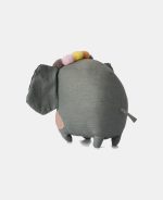 Picca LouLou jucărie textilă elefant cu coroniță din pompoane 18cm în cutie cadou - imagine 4