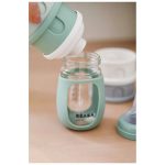 Recipient lapte praf 4 compartimente Beaba Sage Green - imagine 4