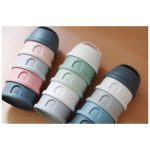 Recipient lapte praf 4 compartimente Beaba Mineral Grey/Pink - imagine 6