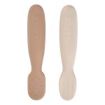 Set de 2 pre-lingurițe silicon Praline/Clay - imagine 2