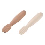 Set de 2 pre-lingurițe silicon Praline/Clay