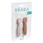 Set de 2 pre-lingurițe silicon Praline/Clay - imagine 3