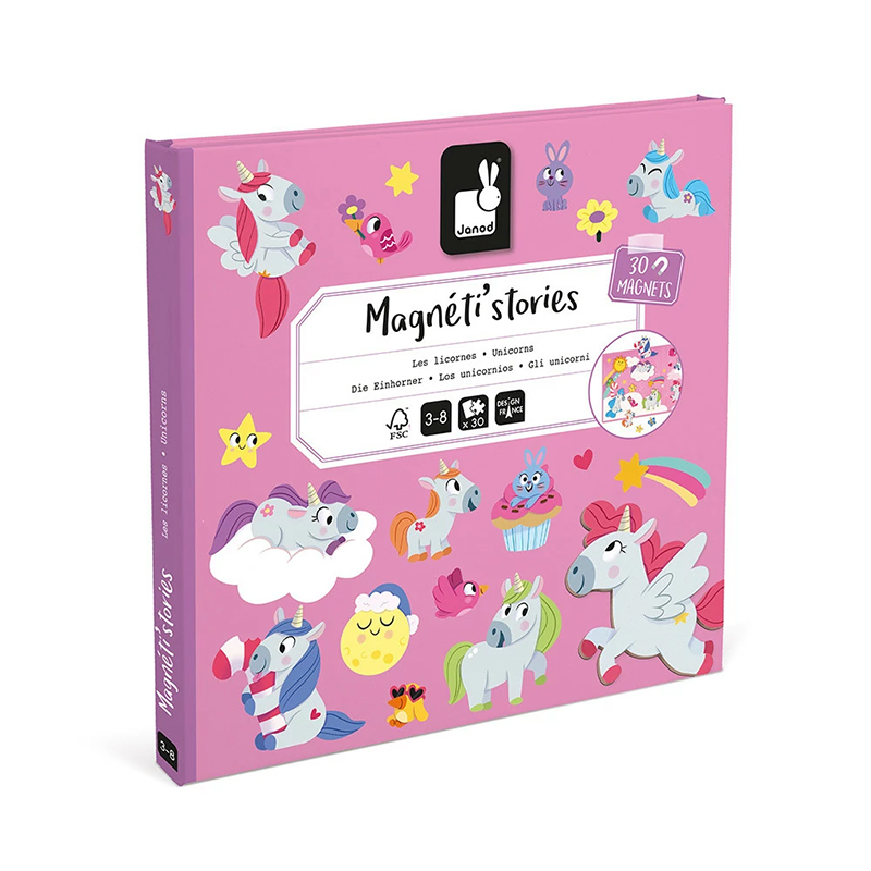3700217354527.jpg SET PLANSA CU PIESE MAGNETICE - UNICORNI - JANOD - imagine 1