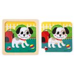 PUZZLE DIN LEMN 9 PIESE - CATELUS - JANOD - imagine 2