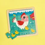 PUZZLE DIN LEMN, GAINUSA HENRIETTE, 9 PIESE - JANOD - imagine 2