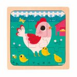 PUZZLE DIN LEMN, GAINUSA HENRIETTE, 9 PIESE - JANOD - imagine 3