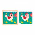 PUZZLE DIN LEMN, GAINUSA HENRIETTE, 9 PIESE - JANOD - imagine 4