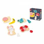 PUZZLE PROGRESIV DIN LEMN - ANIMALE DIN GRADINA - JANOD - imagine 8