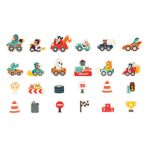 SET DE 24 MAGNETI, MASINI - JANOD - imagine 3