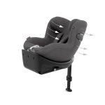 Scaun Auto pentru Copii Sirona Ti i-Size Plus Mirage Grey Cybex Platinum - imagine 4