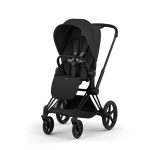 Cărucior 2 în 1 PRIAM Comfort cadru Matt Black cu Landou pliabil și parte sport Sepia Black Cybex Platinum - imagine 6