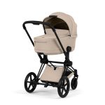 Cărucior 2 în 1 PRIAM Comfort cadru Matt Black cu Landou pliabil și parte sport Cozy Beige Cybex Platinum - imagine 4