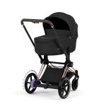 Cărucior 2 în 1 ePRIAM Comfort cadru Rosegold cu Landou pliabil și parte sport Sepia Black Cybex Platinum - imagine 3