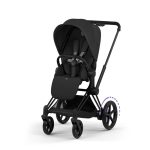 Cărucior 2 în 1 ePRIAM Comfort cadru Matt Black cu Landou pliabil și parte sport Sepia Black Cybex Platinum - imagine 6