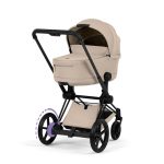 Cărucior 2 în 1 ePRIAM Comfort cadru Matt Black cu Landou pliabil și parte sport Cozy Beige Cybex Platinum - imagine 4