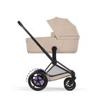 Cărucior 2 în 1 ePRIAM Comfort cadru Matt Black cu Landou pliabil și parte sport Cozy Beige Cybex Platinum - imagine 5