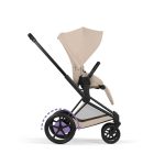 Cărucior 2 în 1 ePRIAM Comfort cadru Matt Black cu Landou pliabil și parte sport Cozy Beige Cybex Platinum - imagine 8