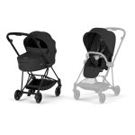 Cărucior 2 în 1 MIOS Comfort cadru Matt Black cu Landou pliabil și parte sport Sepia Black Cybex Platinum