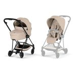 Cărucior 2 în 1 MIOS Comfort cadru Matt Black cu Landou pliabil și parte sport Cozy Beige Cybex Platinum