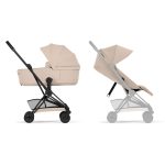 Cărucior 2 în 1 COYA Comfort cadru Matt Black cu Landou pliabil și parte sport Cozy Beige Cybex Platinum - imagine 2
