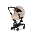 Cărucior 2 în 1 COYA Comfort cadru Matt Black cu Landou pliabil și parte sport Cozy Beige Cybex Platinum - imagine 5