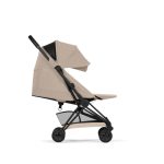 Cărucior 2 în 1 COYA Comfort cadru Matt Black cu Landou pliabil și parte sport Cozy Beige Cybex Platinum - imagine 10