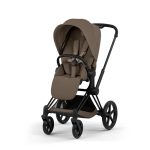 Cărucior 2 în 1 PRIAM Comfort cadru Matt Black cu Landou pliabil și parte sport Coconut Brown Cybex Platinum - imagine 6