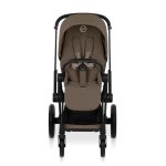 Cărucior 2 în 1 PRIAM Comfort cadru Matt Black cu Landou pliabil și parte sport Coconut Brown Cybex Platinum - imagine 7