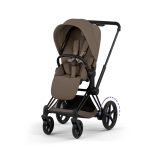 Cărucior 2 în 1 ePRIAM Comfort cadru Matt Black cu Landou pliabil și parte sport Coconut Brown Cybex Platinum - imagine 6