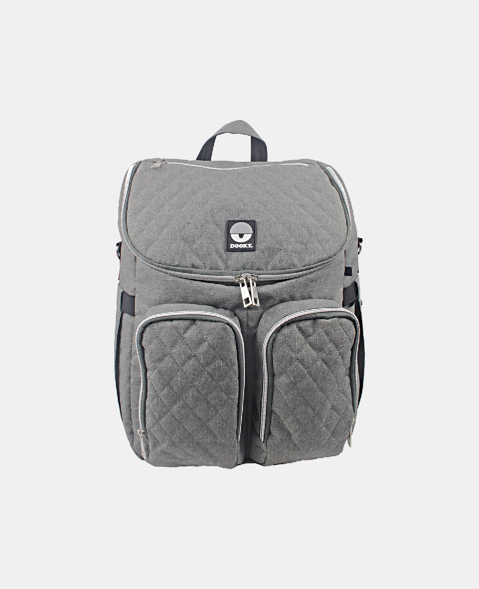 5038278003916.jpg Geantă de maternitate 2 in 1 - Grey Melange - Dooky - imagine 1