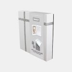 Cutie pentru amintirile bebelușului cu kit amprentă 2D - Double Frame White - Dooky