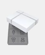 Cutie pentru amintirile bebelușului cu kit amprentă 2D - Double Frame White - Dooky - imagine 3