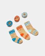 Șosetuțe pentru bebeluși - set 3 perechi- Blueberry Orange Donut - Dooky - imagine 3