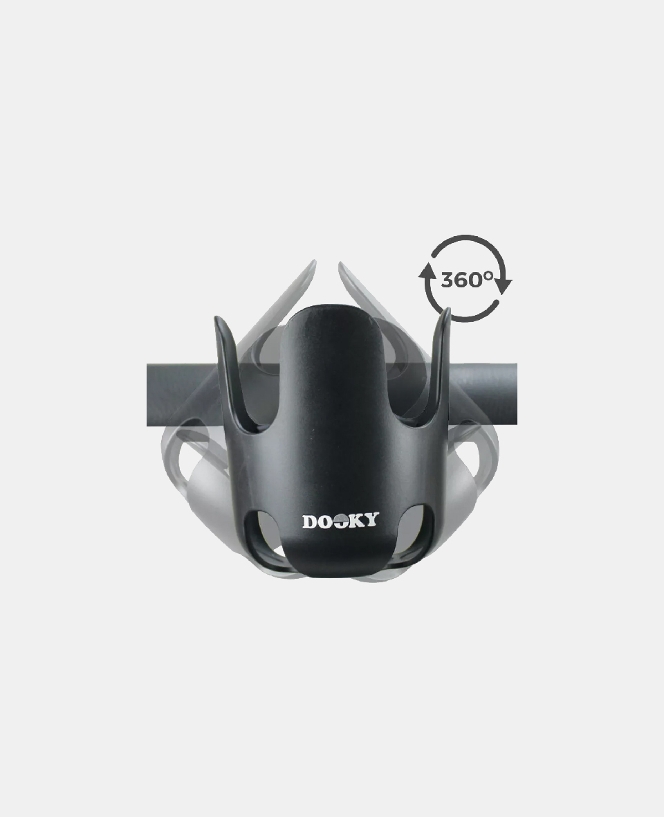 5038278008539.jpg Suport universal de sticlă pentru cărucior - Black - Dooky - imagine 1