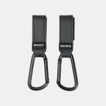 Cleme universale pentru cărucior - Set 2 buc - Black - Dooky