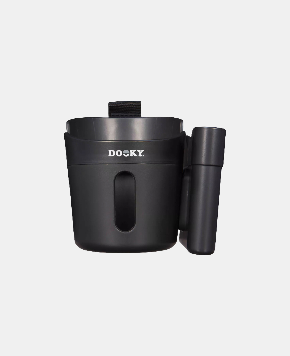 5038278015186.jpg Suport universal 2 în 1 de telefon și cană pentru cărucior - Black - Dooky - imagine 1