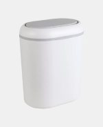 Coș pentru scutece - Eco-Touch White/Grey - Shnuggle - imagine 3