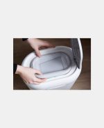 Coș pentru scutece - Eco-Touch White/Grey - Shnuggle - imagine 8