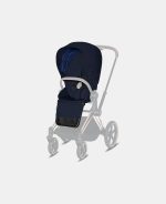 Carucior 2 in 1 Cadru Cărucior pentru Copii e-Priam Rosegold + Landou PRIAM Lux Midnight Blue Plus + Parte Sport Carucior Priam Midnight Blue Plus Cybex Platinum - imagine 11
