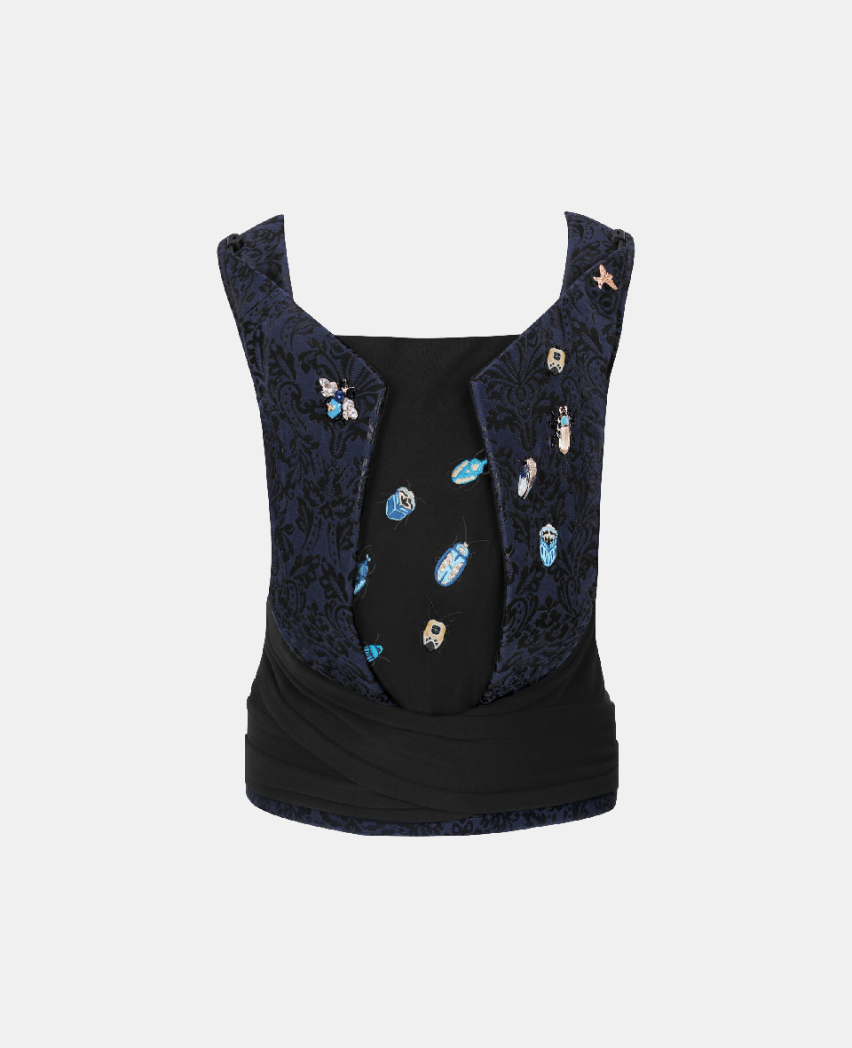 521000049.jpg Marsupiu Bebe YEMA TIE Jewels of Nature | dark blue Cybex Platinum - imagine 1