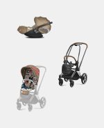 Carucior 2 in 1 Parte Sport Carucior Priam Design Collaborations One Love + Cadru Carucior pentru Copii Priam Chrome Brown + Scoica Auto CLOUD T I-SIZE One Love | multicolor Cybex Platinum - imagine 2