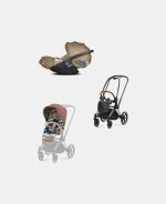 Carucior 2 in 1 Parte Sport Carucior Priam Design Collaborations One Love + Cadru Carucior pentru Copii Priam Chrome Brown + Scoica Auto CLOUD T I-SIZE One Love | multicolor Cybex Platinum