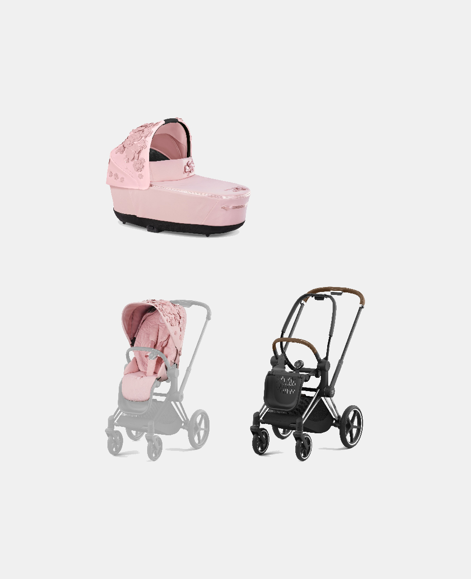 521002319-522000929-521002825.jpg Carucior 2 in 1 Landou Priam Lux pentru căruciorul Priam Fashion Collections Pale Blush + Cadru Carucior pentru Copii Priam Chrome Brown + Parte Sport Carucior Priam Fashion Collections Pale Blush Cybex Fashion - imagine 1