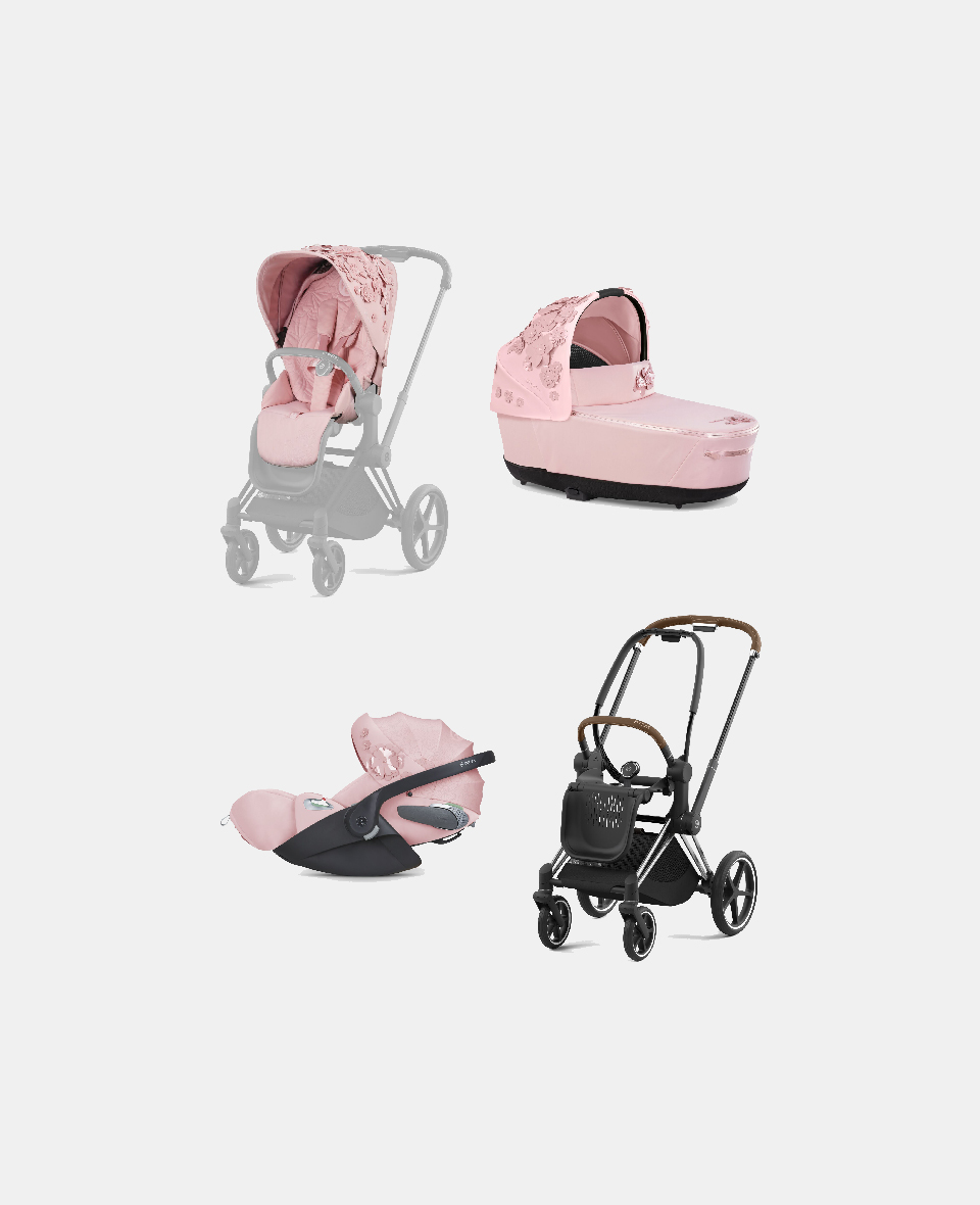 521002319-522000929-523000267-521002825.jpg Carucior 3 in 1 Landou Priam Lux pentru căruciorul Priam Fashion Collections Pale Blush + Cadru Carucior pentru Copii Priam Chrome Brown + Scoica Auto CLOUD T I-SIZE SIMPLY FLOWERS PINK | light pink + Parte Sport Carucior Priam Fashion Collections Light Pink Cybex Fashion - imagine 1