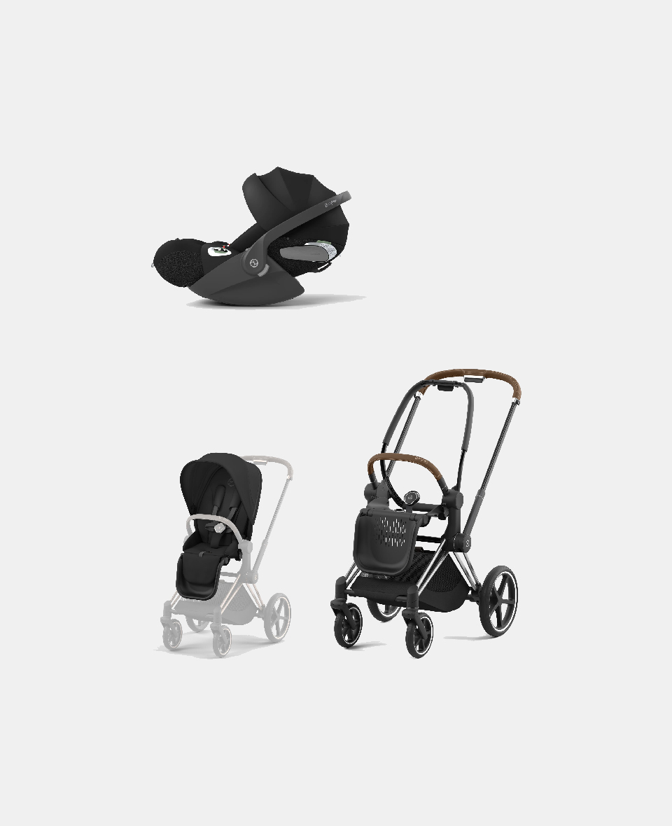 521002319-523000733-523000220.jpg Carucior 2 in 1 Cadru Carucior pentru Copii Priam Chrome Brown + Parte Sport Carucior Priam Sepia Black + Scoică Auto pentru Copii Cloud T i-Size Comfort Sephia Black Cybex Platinum - imagine 1