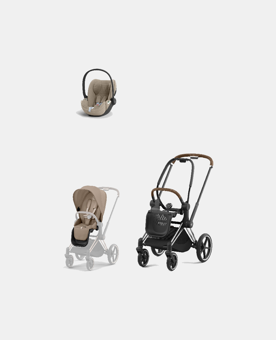 521002319-523001261-523001302.jpg Carucior 2 in 1 Cadru Carucior pentru Copii Priam Chrome Brown + Parte Sport Carucior Priam Cozy Beige + Scoică Auto pentru Copii Cloud T i-Size Plus Cozy Beige Cybex Platinum - imagine 1